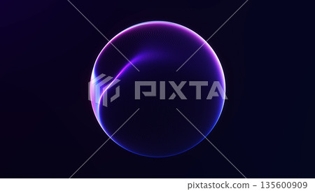 Abstract blue and purple glowing energy sphere with smooth gradient plasma flow, futuristic digital light orb on dark background, minimal cosmic style. Abstract blue and purple glowing energy sphere with smooth gradient plasma flow, futuristic digital light orb on dark background, minimal cosmic style. 135600909