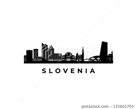 Vector Slovenia skyline.  135601703