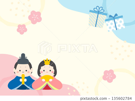 March illustration, Hinamatsuri and White Day background March illustration, Hinamatsuri and White Day background 135602784