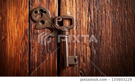 door with brass knocker on wooden background door with brass knocker on wooden background 135603229