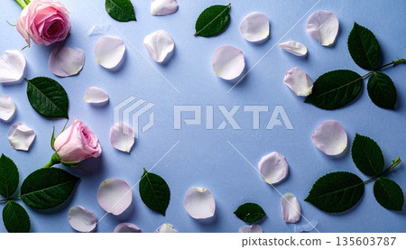 round frame of rose flowers round frame of rose flowers 135603787