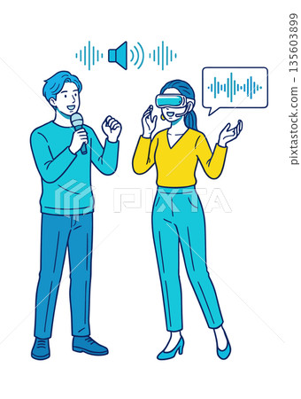 Image of virtual communication using voice AI Image of virtual communication using voice AI 135603899