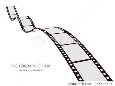 A尺寸橫向背景素材：動態35mm膠片的向量圖數據 135604623