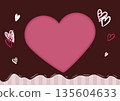Chocolate and heart Valentine's Day background frame illustration in pink 135604633
