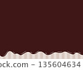 Brown melted chocolate background frame illustration 135604634