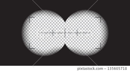 Video camera, binocular and camera roll viewfinder overlay. Camera and binocular frame vector template. Black lines on transparent background. Video camera, binocular and camera roll viewfinder overlay. Camera and binocular frame vector template. Black lines on transparent background. 135605718
