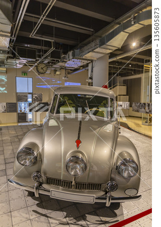 Vintage car exhibition presenting automotive history in Zlin Vintage car exhibition presenting automotive history in Zlin 135605873