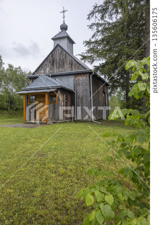 Wooden church building in Nowica, Lesser Poland Voivodeship 135606175