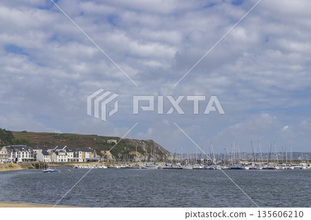 Camaret sur Mer harbor with yachts mooring along Quai Kleber Camaret sur Mer harbor with yachts mooring along Quai Kleber 135606210