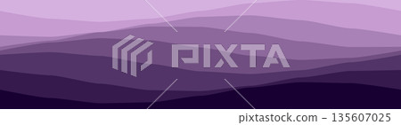 Abstract mountain wave landscape in shades of purple Abstract mountain wave landscape in shades of purple 135607025