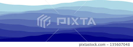 Abstract blue waves in gradients for creative design 135607048