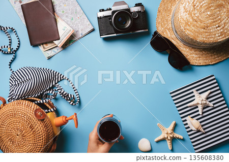Top view travel concept 135608380