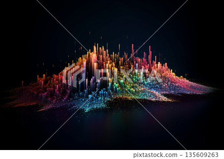 Complex data network technology web visualization illustration background Complex data network technology web visualization illustration background 135609263