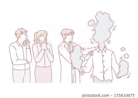 Physical injuries and burns concept 135610075