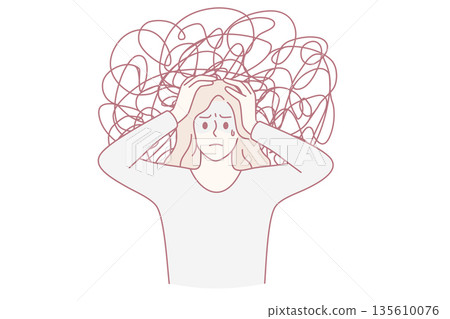 Chaos and mess in mind concept. Chaos and mess in mind concept. 135610076