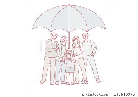 Protection of family and care concept. Protection of family and care concept. 135610079