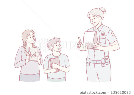 Education and learning police concept. Education and learning police concept. 135610083