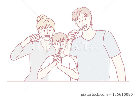 Dental hygiene and cleaning concept 135610090