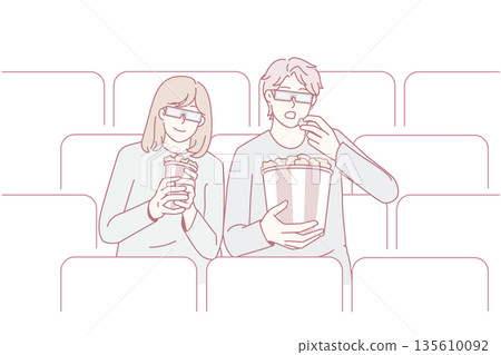 3d cinema and entertainment concept. 3d cinema and entertainment concept. 135610092