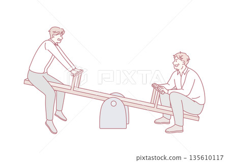 Business rivalry and competition concept Business rivalry and competition concept 135610117