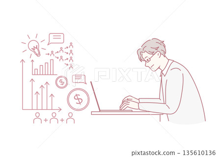 Freelance, innovation and startup concept Freelance, innovation and startup concept 135610136