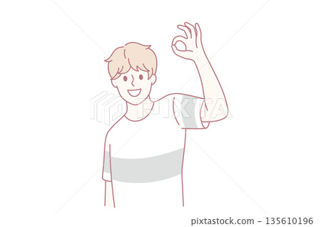 Ok and good luck sign concept 135610196