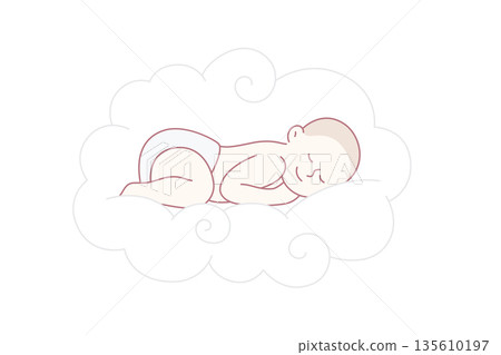 Happy childhood and sweet dreams concept Happy childhood and sweet dreams concept 135610197