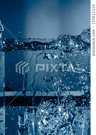 14.High-Speed Water Splash With Ice Cubes Inside 14.High-Speed Water Splash With Ice Cubes Inside 135611114