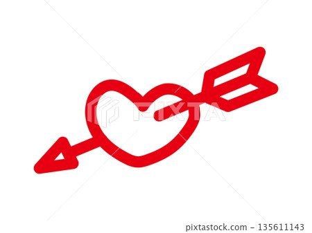 被箭射中的心臟－手繪 135611143