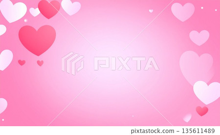 Cute heart background for Valentine's Day 3 135611489
