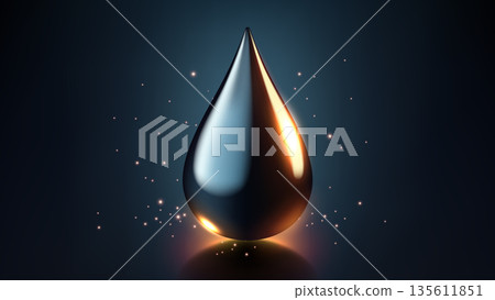 High Quality Crude Oil Drop Isolated on Dark Background, Shiny Droplet, Different From Similar Vector, Vector Illustration High Quality Crude Oil Drop Isolated on Dark Background, Shiny Droplet, Different From Similar Vector, Vector Illustration 135611851
