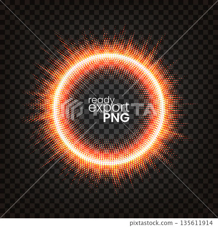 Halftone Gold Planet. Suitable For Product Advertising, Product Design, and Other, PNG Ready, Vector Illustration Halftone Gold Planet. Suitable For Product Advertising, Product Design, and Other, PNG Ready, Vector Illustration 135611914
