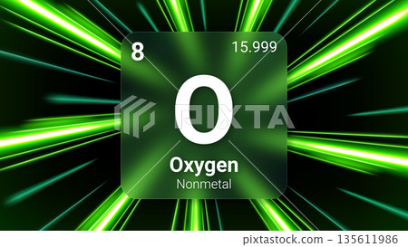 Oxygen (O) (008) Nonmetal, Glass Morphism Element Futuristic Neon Light Glow Background Periodic Table, Chemical Symbol, Name, Atomic Mass, Atomic Number, Vector Illustration Oxygen (O) (008) Nonmetal, Glass Morphism Element Futuristic Neon Light Glow Background Periodic Table, Chemical Symbol, Name, Atomic Mass, Atomic Number, Vector Illustration 135611986