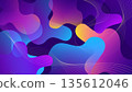 Abstract Color Gradient Background. Geometric Background with Liquid Shapes, Vector Illustration 135612046