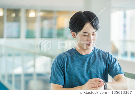 A man exercising at a sports gym. Photo courtesy of Sports Club & Sauna Spa Renaissance Makuhari 24. A man exercising at a sports gym. Photo courtesy of Sports Club & Sauna Spa Renaissance Makuhari 24. 135613397