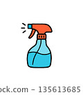 Simple alcohol disinfectant illustration 135613685