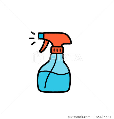 Simple alcohol disinfectant illustration Simple alcohol disinfectant illustration 135613685