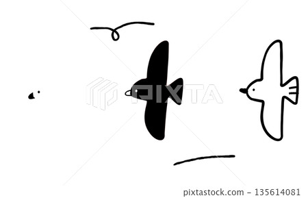 手繪可愛簡約鳥類插畫集 135614081