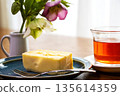 起司凍糕和茶 135614359