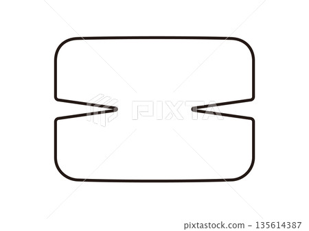 Illustration material of a simple white plaster with a cut Illustration material of a simple white plaster with a cut 135614387
