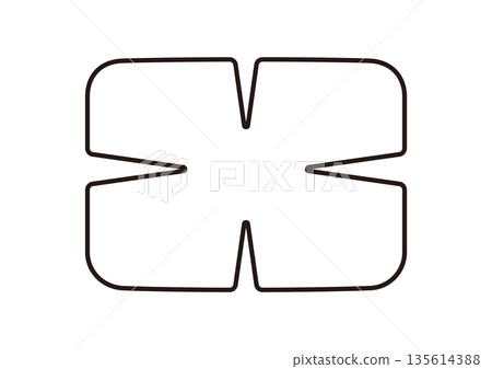 Illustration material of a simple white compress with a cut Illustration material of a simple white compress with a cut 135614388