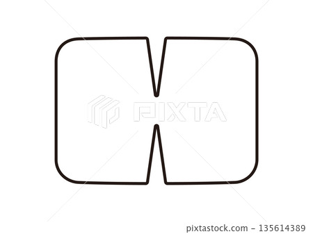 Illustration material of a simple white compress with a cut Illustration material of a simple white compress with a cut 135614389