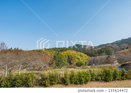 從奈良縣飛鳥村石舞台墓園展望台眺望 135614472