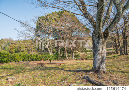 從奈良縣飛鳥村石舞台墓園展望台眺望 135614474