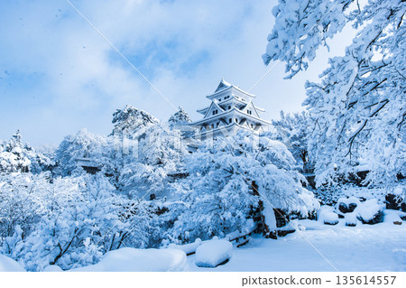 Gujo Hachiman Castle in the snow 135614557