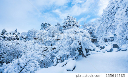 雪中的郡上八幡城 135614585