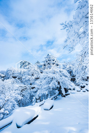Gujo Hachiman Castle in the snow 135614662