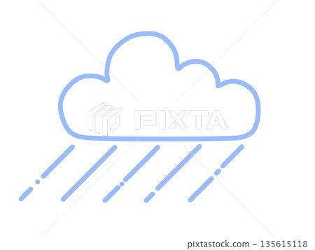 Simple rain icon (blue) 135615118