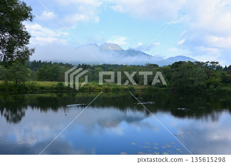 Mt. Myoko and Imori Pond in the morning Mt. Myoko and Imori Pond in the morning 135615298