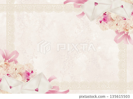 Love letter and bouquet frame 135615503
